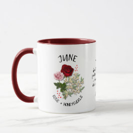 Taza JUNIO Nacimiento Mes Flor Nombre personalizado cri