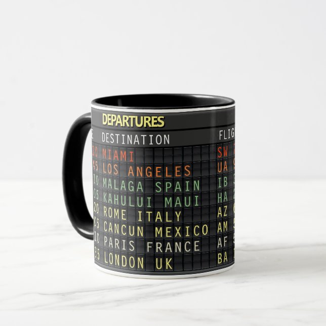 Taza Junta de Aeropuerto (todos los personalizables de  (Anverso izquierdo)