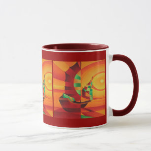 Taza Juntas Cubistas En El Mar Rojo