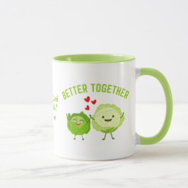 Taza JUNTOS ES MEJOR Cabbage Cute Parejas de San Valent