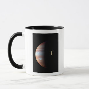 Taza Júpiter Planeta Gigante Gaseoso y Io Luna Galilean