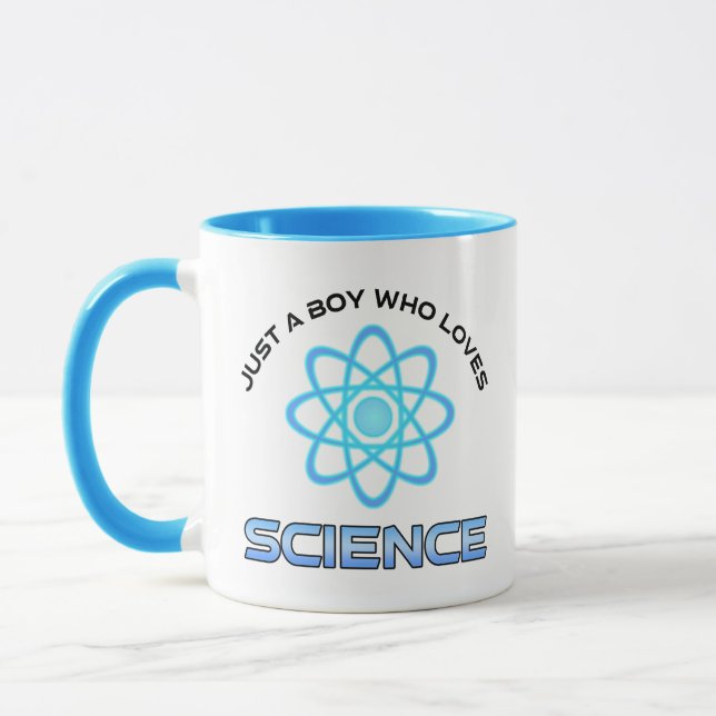 Taza Just A Boy Who Loves Science (Izquierda)