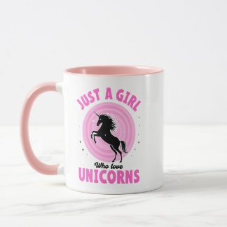Taza Just a Girl Who Loves Unicorns Mug • Cute Pink