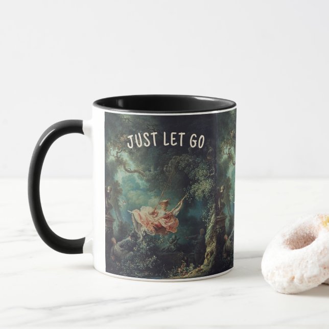 Taza Just Let Go! Fragonard Mug - Custom Name (Con donut)