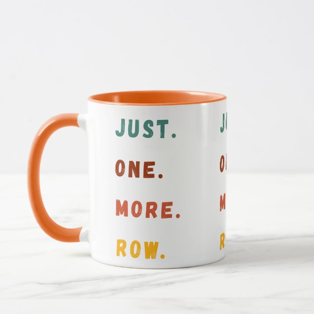 Taza Just One More Row Funny Retro Crochet Lover Saying (Izquierda)