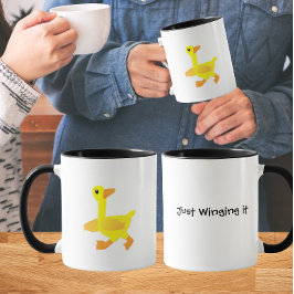 Taza Just winging it Duck Humor