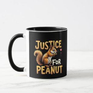 Taza Justicia para el cacahuete La ardilla P’nut PNut P