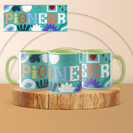 Taza JW Pioneer Bright Wavy Blue Wrap Alrededor de Mug