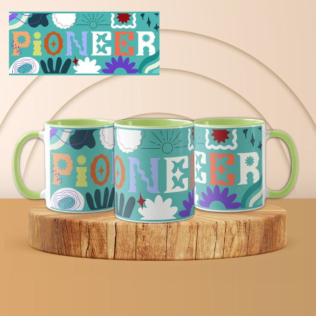 Taza JW Pioneer Bright Wavy Blue Wrap Alrededor de Mug (Subido por el creador)