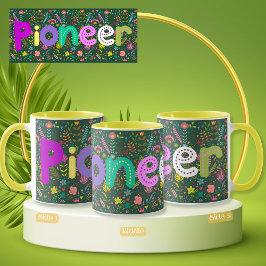 Taza JW Pioneer Floral Wrap Alrededor del Pegatina Mug