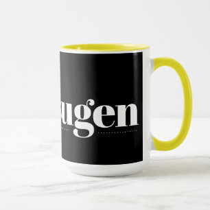 Taza Kaffesugen Mug negro y amarillo