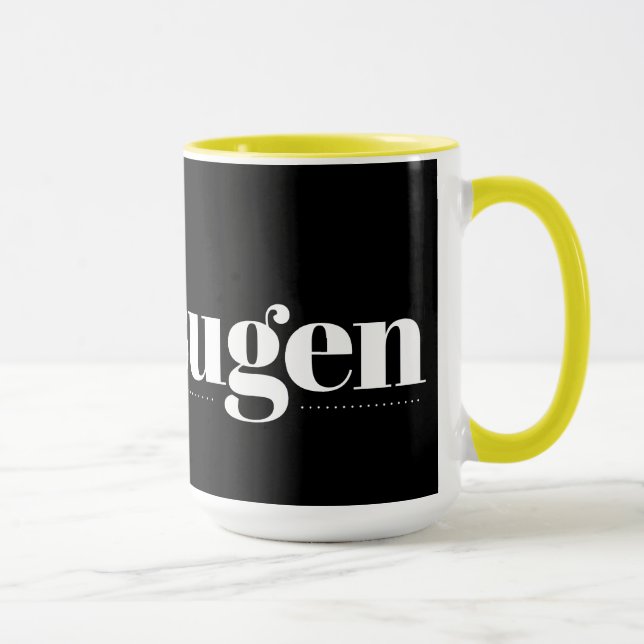 Taza Kaffesugen Mug negro y amarillo (Derecha)