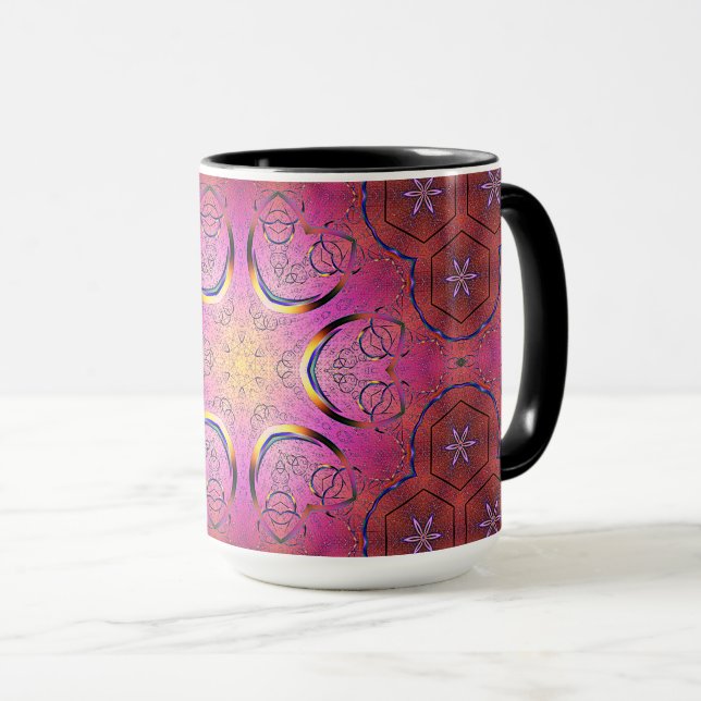 Taza Kaleidoscopio del corazón radiante (Anverso derecho)