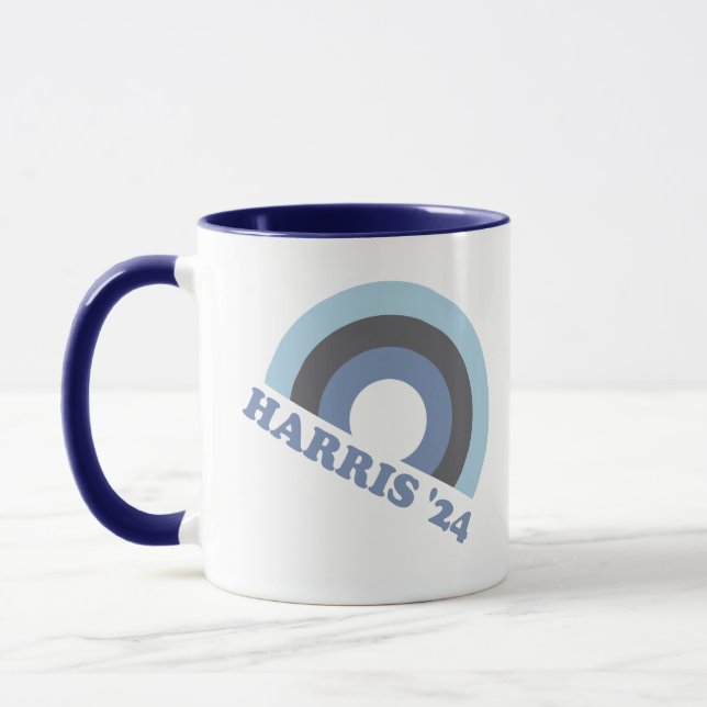 Taza Kamala Harris 2024 Retro Rainbow (Izquierda)