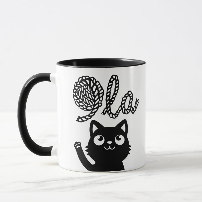 Taza Kamala Harris presidente 2024 Comma La Cat y Yarn (Izquierda)