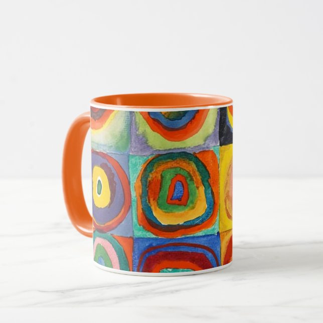 Taza Kandinsky - Cuadrados con Círculos Concéntricos (Anverso izquierdo)
