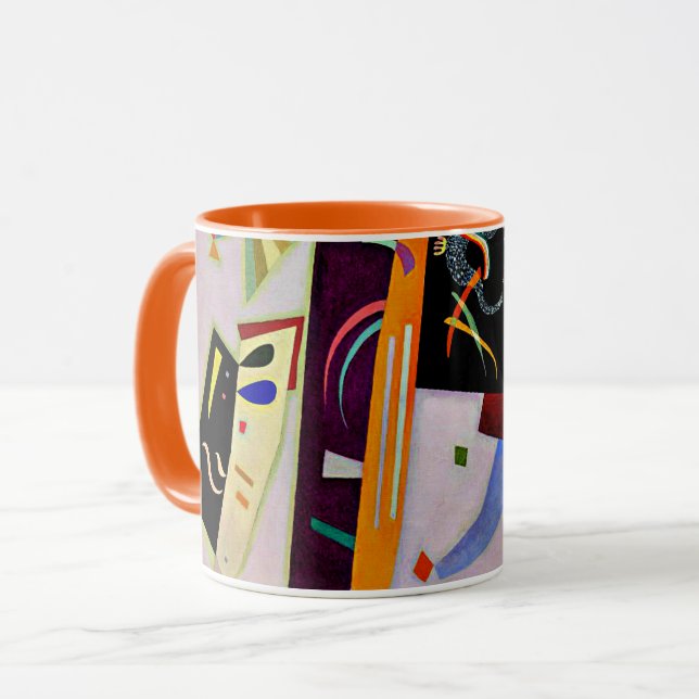Taza Kandinsky - Naranja violeta, obra de arte popular, (Anverso izquierdo)