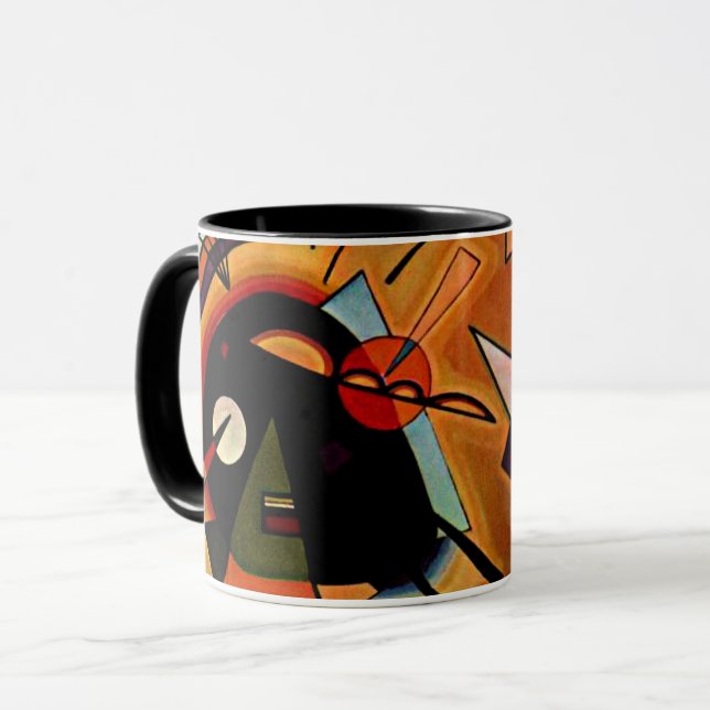 Taza Kandinsky - Negro y Violeta, (Anverso izquierdo)