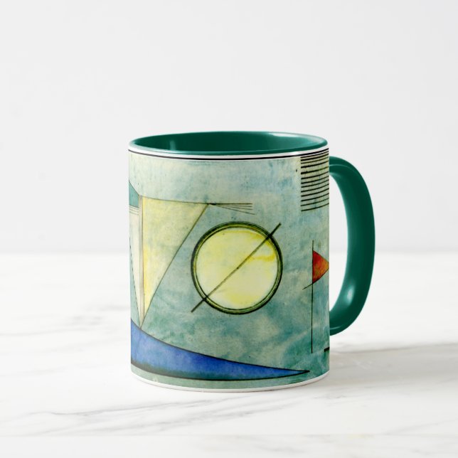 Taza Kandinsky - Niebla, obra de arte abstracta, (Anverso derecho)