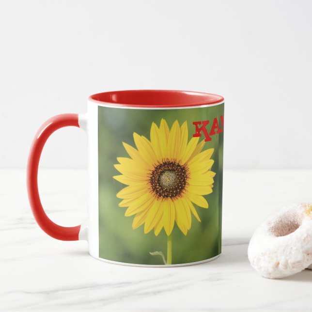 Taza Kansas Sunflower Coffee Mug/Cup (Con donut)