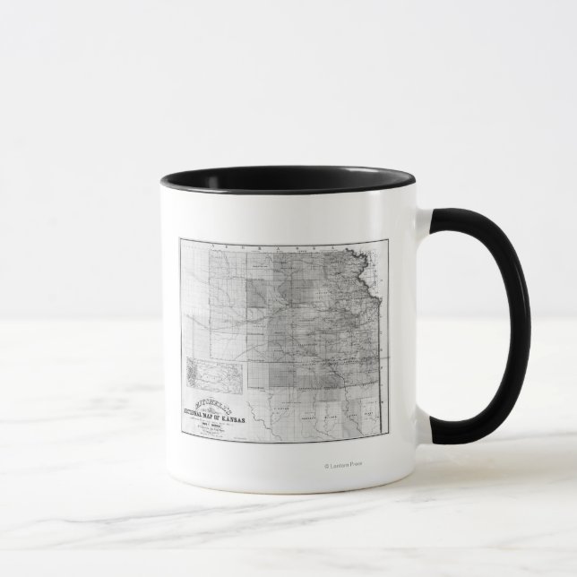 Taza KansasPanoramic MapKansas (Derecha)