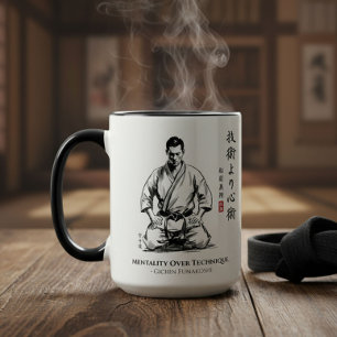 Taza Karate 5to Precepto - Mentalidad sobre Técnica