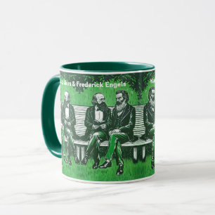 Taza Karl Marx y Fredrich Engels el manifiesto Mug