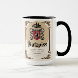 Taza Katzpiss Mug - Etiqueta de vino de parodia alemana