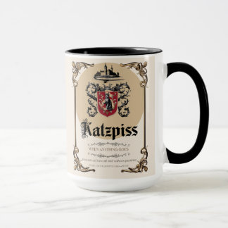 Taza Katzpiss Mug - Etiqueta de vino de parodia alemana