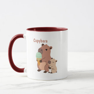 Taza Kawaii Capybara Coffee Cup, Funny Animal Gift, Aes