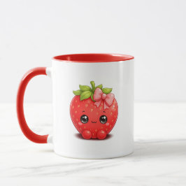 Taza Kawaii Fresa Adorable