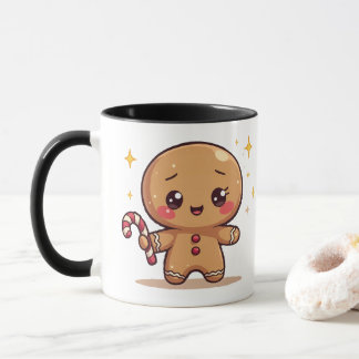 Taza Kawaii Gingerbread Man Cute Christmas Coffee Mug