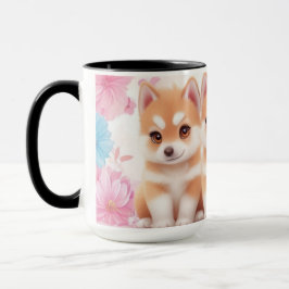 Taza Kawaii Husky Cachorros: Café Pastel Pals