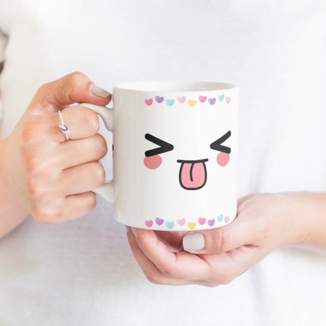 Taza kawaii linda sonrisa face mug (Subido por el creador)