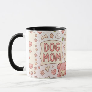 Taza Kawaii Mamá Perro - taza linda para amantes d