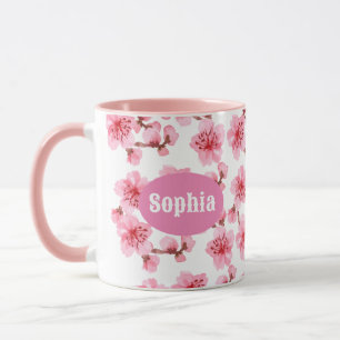 Taza kawaii pink cherry blossoms