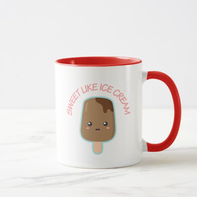 Taza Kawaii y Dulce Como Helado (Derecha)