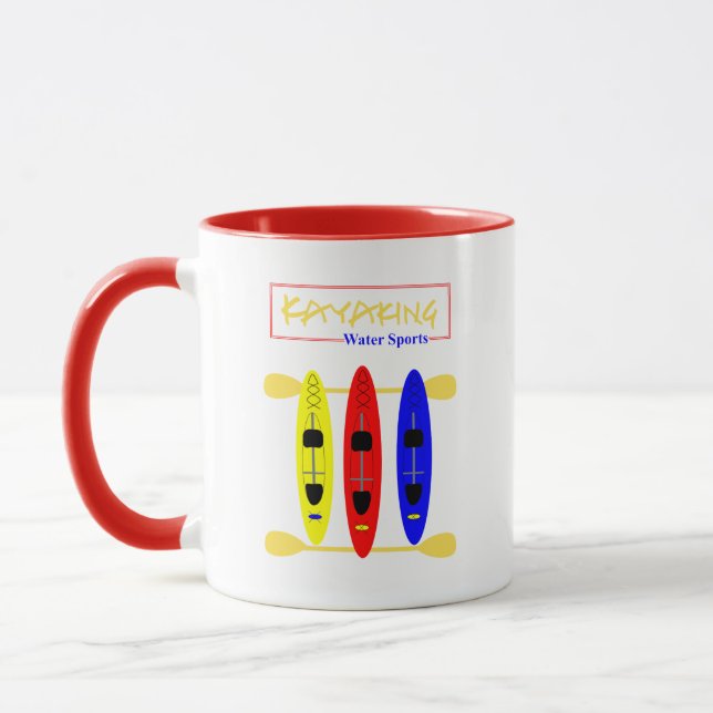 Taza Kayak Deportes Acuáticos Tema Gráfico (Izquierda)