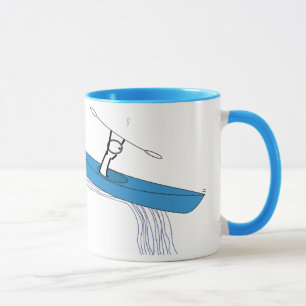 Taza Kayaker en el agua