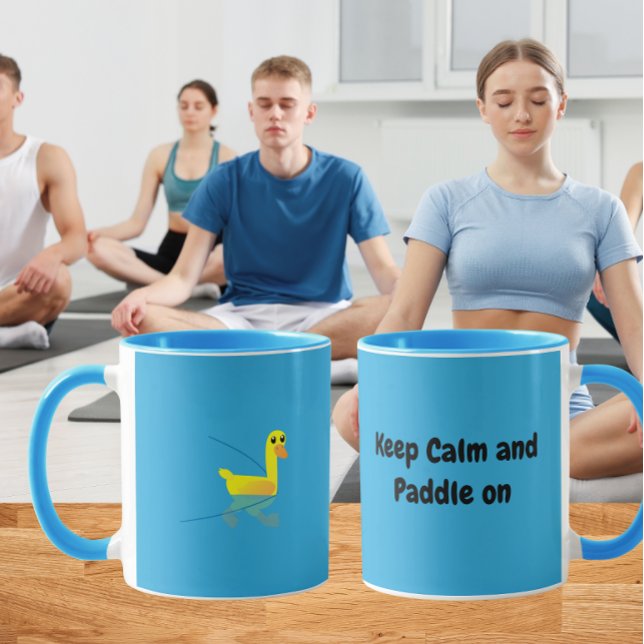 Taza Keep Calm and Paddle On Cute Motivational Ducks (Subido por el creador)