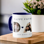 Taza Keepsake personalizado del Día del Padre de la Mar<br><div class="desc">Único e inolvidable tazón de café personalizado. El diseño incluye las letras "DAD" con una foto personalizada que se muestra en cada letra. Añade tu(s) nombre(s) para un regalo verdaderamente personalizado del día del padre. Diseño de Moodthology Papery.</div>