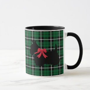 Taza Kelly green Scottish Terrier blanco/negro plaid