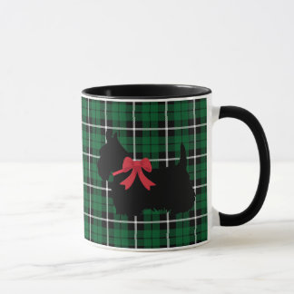 Taza Kelly green Scottish Terrier blanco/negro plaid