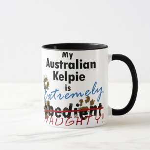 Taza Kelpie australiano extremadamente travieso