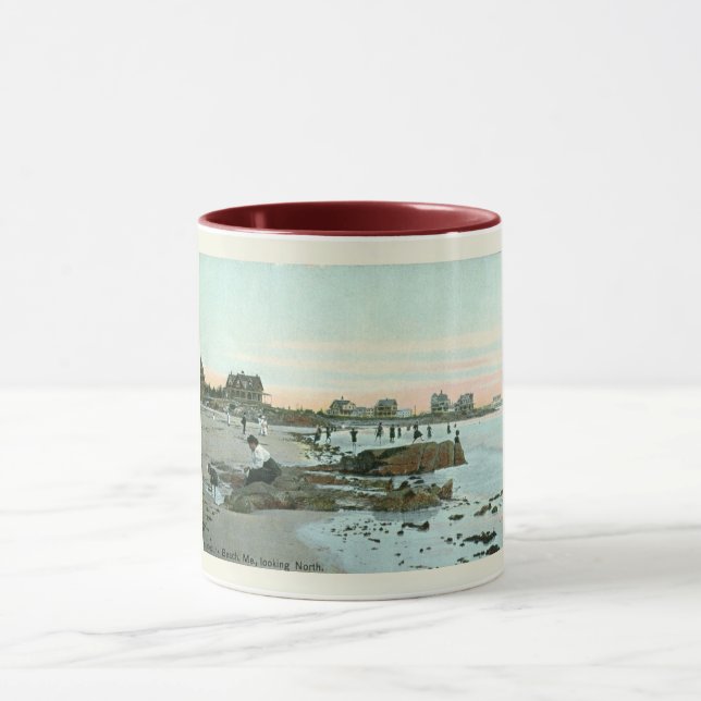Taza Kennebunk Beach, Maine 1915 Estilo de época (Centro)