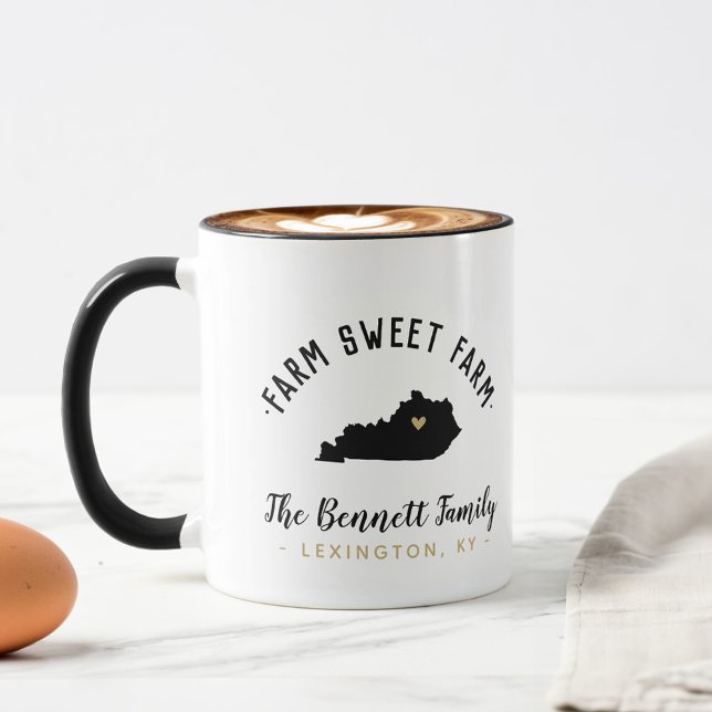 Taza Kentucky Farm Sweet Farm Family Monogram Mug (Subido por el creador)