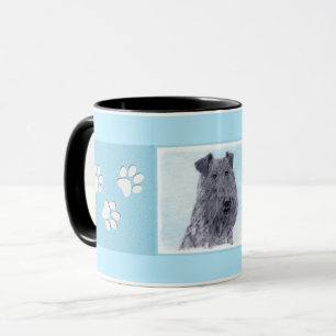 Taza Kerry Blue Terrier Pintura Cute Original Perro Art