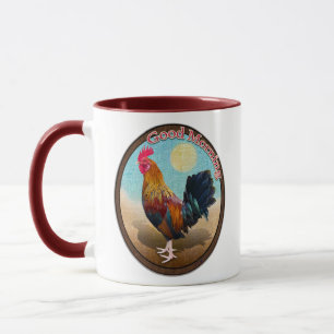 Taza Key West - Gypsy Rooster Buenos Días Óvalo Vintage