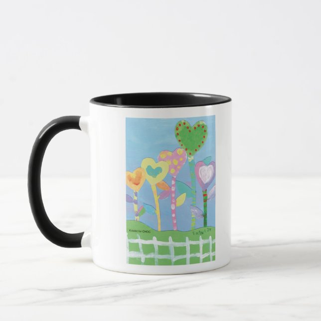 Taza KidsArt para CHOC - Corazones con valla para bolet (Izquierda)