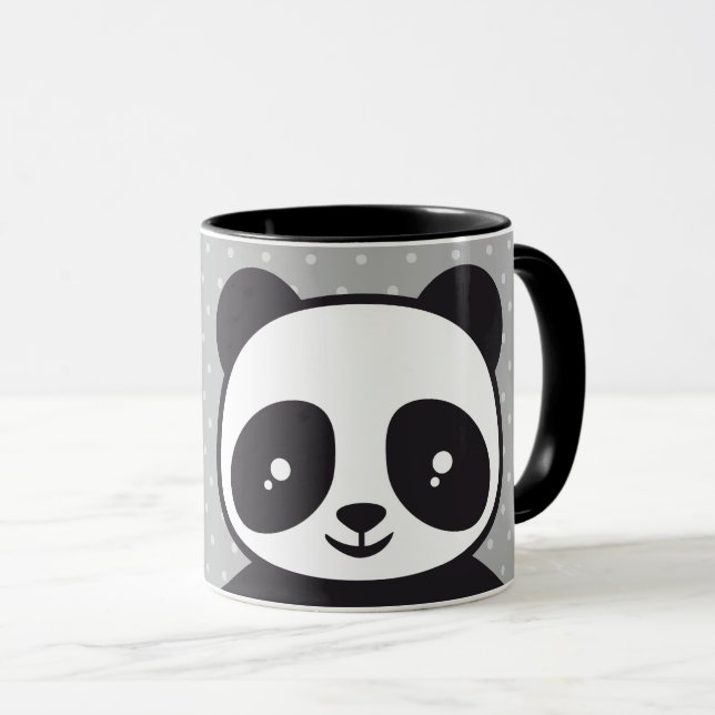 Taza Kindertasse Pandabär - grau |  (Anverso derecho)